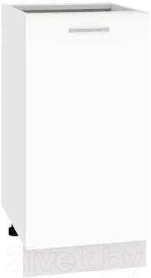 Шкаф-стол кухонный Кортекс-мебель Корнелия Лира НШ40р без столешницы (белый) - фото