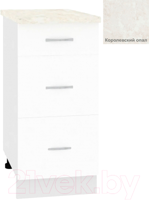 Шкаф-стол кухонный Кортекс-мебель Корнелия Лира НШ40р3ш - фото