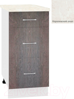 Шкаф-стол кухонный Кортекс-мебель Корнелия Лира НШ40р3ш - фото