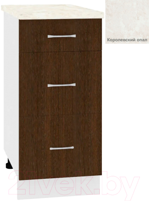 Шкаф-стол кухонный Кортекс-мебель Корнелия Лира НШ40р3ш - фото