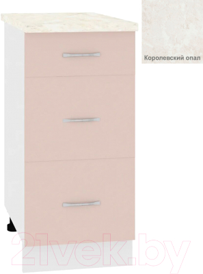 Шкаф-стол кухонный Кортекс-мебель Корнелия Лира НШ40р3ш - фото