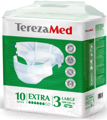 Подгузники для взрослых Tereza Med Одноразовые Large Extra №3