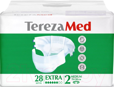 Подгузники для взрослых Tereza Med Одноразовые Medium Extra №2 - фото