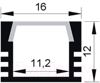 Профиль для светодиодной ленты JAZZway PAL 1612 / 1009647