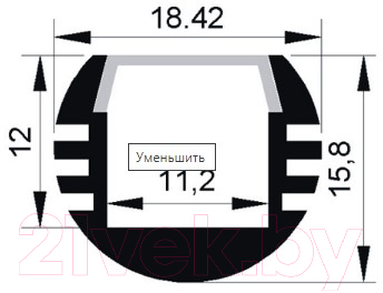 Профиль для светодиодной ленты JAZZway PAL 1818 / 1009630