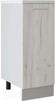 Шкаф-стол кухонный Артём-Мебель 300мм СН-114.01 (ДСП, дуб крафт белый) - фото
