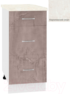Шкаф-стол кухонный Кортекс-мебель Корнелия Лира НШ40р3ш - фото