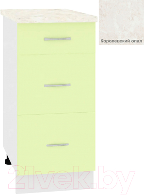 Шкаф-стол кухонный Кортекс-мебель Корнелия Лира НШ40р3ш - фото