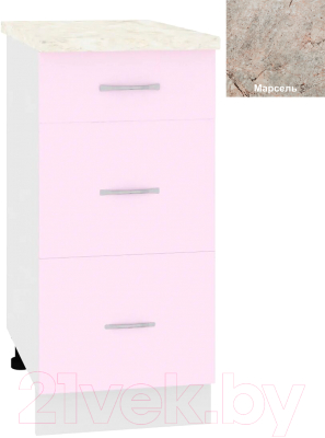 Шкаф-стол кухонный Кортекс-мебель Корнелия Лира НШ40р3ш - фото