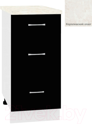 Шкаф-стол кухонный Кортекс-мебель Корнелия Лира НШ40р3ш - фото