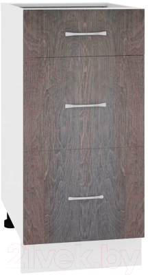 Шкаф-стол кухонный Кортекс-мебель Корнелия Лира НШ40р3ш без столешницы - фото