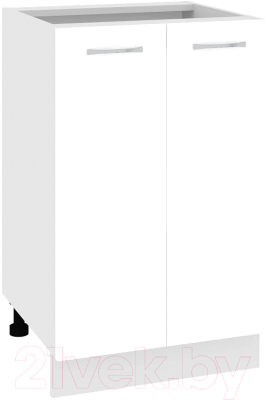 Шкаф-стол кухонный Кортекс-мебель Корнелия Лира НШ50р без столешницы (белый) - фото