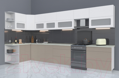 Готовая кухня Интерлиния Мила Матте 1.5x4.0 Б левая