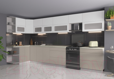 Готовая кухня Интерлиния Мила Матте 1.5x4.0 Б левая