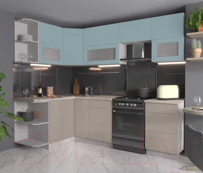 Готовая кухня Интерлиния Мила Матте 1.5x2.5 Б левая