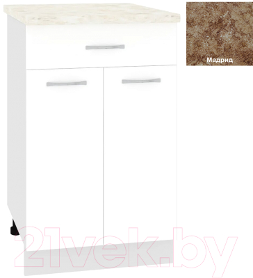 Шкаф-стол кухонный Кортекс-мебель Корнелия Лира НШ50р1ш - фото