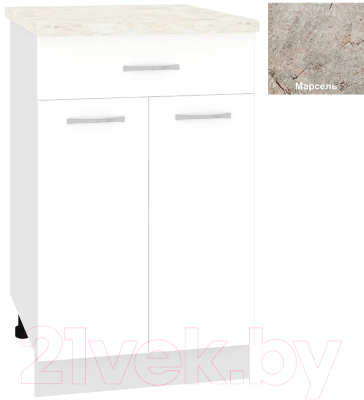 Шкаф-стол кухонный Кортекс-мебель Корнелия Лира НШ50р1ш - фото