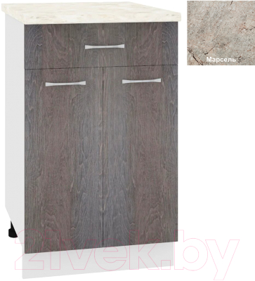 Шкаф-стол кухонный Кортекс-мебель Корнелия Лира НШ50р1ш - фото