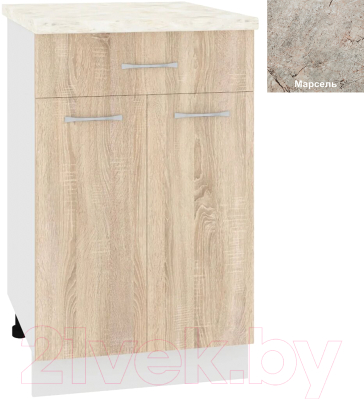 Шкаф-стол кухонный Кортекс-мебель Корнелия Лира НШ50р1ш - фото