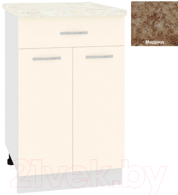 Шкаф-стол кухонный Кортекс-мебель Корнелия Лира НШ50р1ш - фото