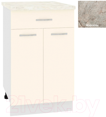 Шкаф-стол кухонный Кортекс-мебель Корнелия Лира НШ50р1ш - фото