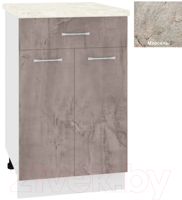 Шкаф-стол кухонный Кортекс-мебель Корнелия Лира НШ50р1ш - фото