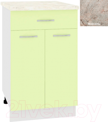 Шкаф-стол кухонный Кортекс-мебель Корнелия Лира НШ50р1ш - фото