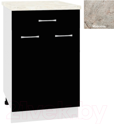 Шкаф-стол кухонный Кортекс-мебель Корнелия Лира НШ50р1ш - фото