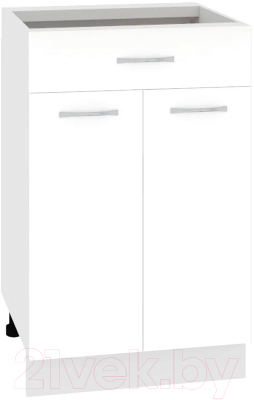 Шкаф-стол кухонный Кортекс-мебель Корнелия Лира НШ50р1ш без столешницы - фото