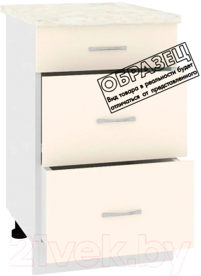 Шкаф-стол кухонный Кортекс-мебель Корнелия Лира НШ50р3ш