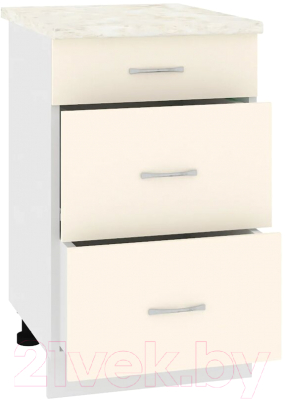 Шкаф-стол кухонный Кортекс-мебель Корнелия Лира НШ50р3ш