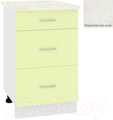 Шкаф-стол кухонный Кортекс-мебель Корнелия Лира НШ50р3ш - фото