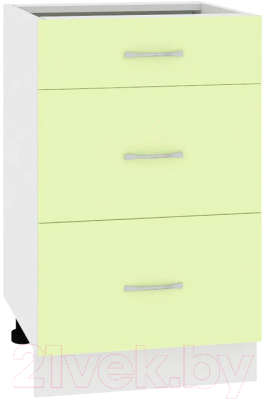 Шкаф-стол кухонный Кортекс-мебель Корнелия Лира НШ50р3ш без столешницы - фото