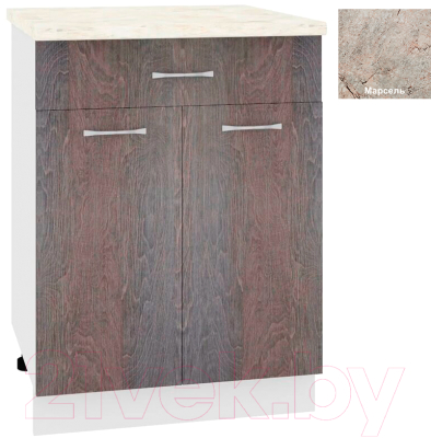 Шкаф-стол кухонный Кортекс-мебель Корнелия Лира НШ60р1ш - фото