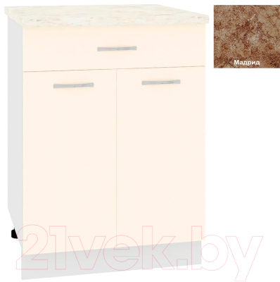 Шкаф-стол кухонный Кортекс-мебель Корнелия Лира НШ60р1ш - фото