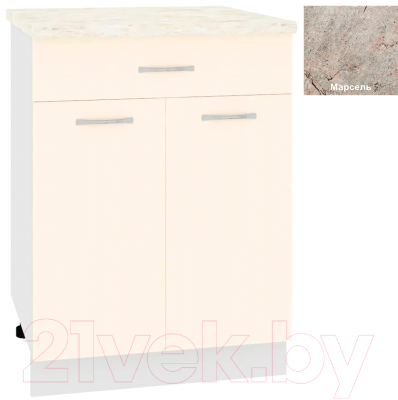 Шкаф-стол кухонный Кортекс-мебель Корнелия Лира НШ60р1ш - фото