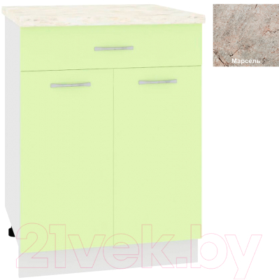 Шкаф-стол кухонный Кортекс-мебель Корнелия Лира НШ60р1ш - фото