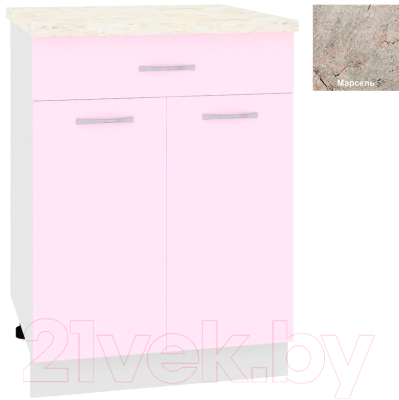 Шкаф-стол кухонный Кортекс-мебель Корнелия Лира НШ60р1ш - фото