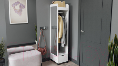 Секция в прихожую ТриЯ Лайт (белый глянец)