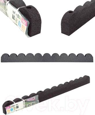 Бордюр садовый Multy Home Flexi Curve Scalloped EU5000030-4 (4шт, серый)