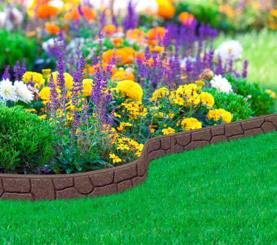 Бордюр садовый Multy Home Stones EU5000079-6 (6шт, коричневый)