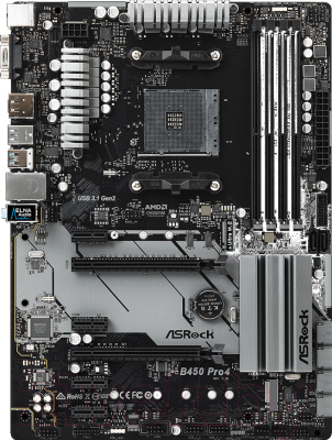 Материнская плата AsRock B450 PRO4 - фото
