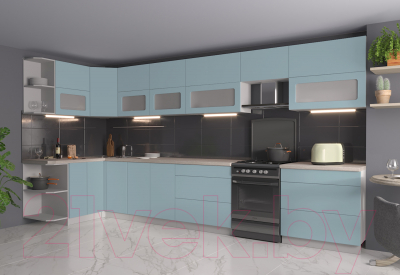 Готовая кухня Интерлиния Мила Матте 1.5x4.0 Б левая