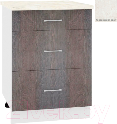 Шкаф-стол кухонный Кортекс-мебель Корнелия Лира НШ60р3ш - фото