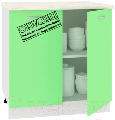 Шкаф-стол кухонный Кортекс-мебель Корнелия Лира НШ80р (белый/королевский опал)