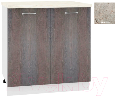 Шкаф-стол кухонный Кортекс-мебель Корнелия Лира НШ80р (береза/марсель) - фото
