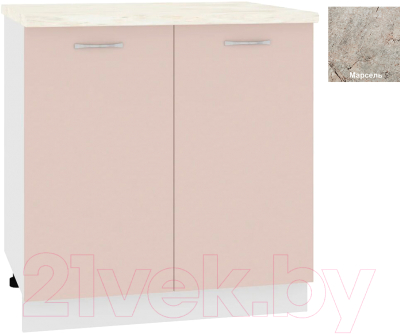 Шкаф-стол кухонный Кортекс-мебель Корнелия Лира НШ80р (капучино/марсель) - фото