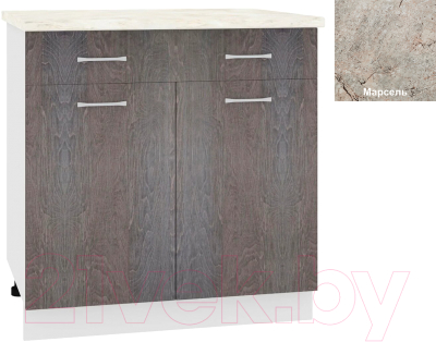 Шкаф-стол кухонный Кортекс-мебель Корнелия Лира НШ80р1ш - фото