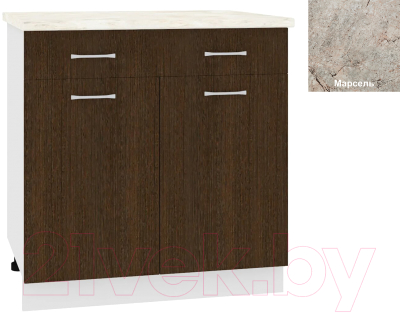 Шкаф-стол кухонный Кортекс-мебель Корнелия Лира НШ80р1ш - фото