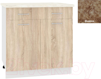 Шкаф-стол кухонный Кортекс-мебель Корнелия Лира НШ80р1ш - фото